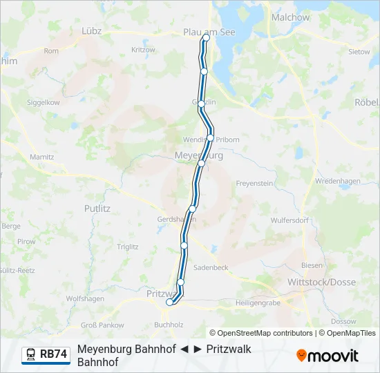 RB74 Train Line Map