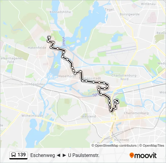 Автобус 139: карта маршрута
