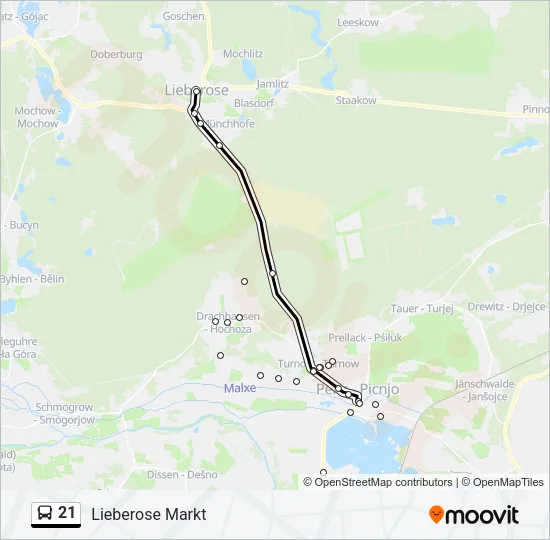21 Bus Line Map