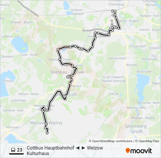 23 Bus Line Map