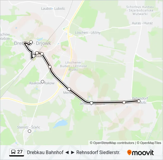 27 Bus Line Map