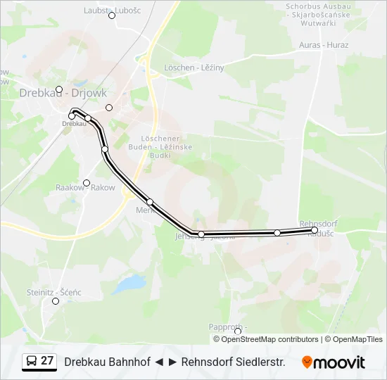 27 Bus Line Map