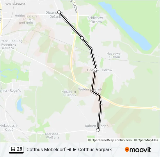 28 Bus Line Map