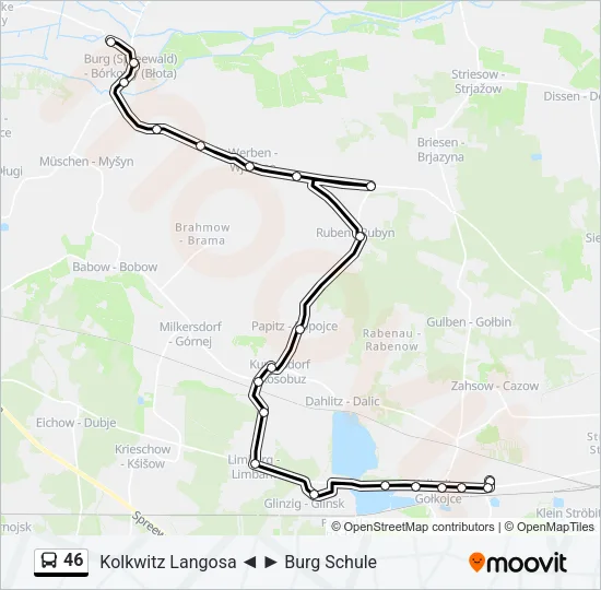 46 Bus Line Map