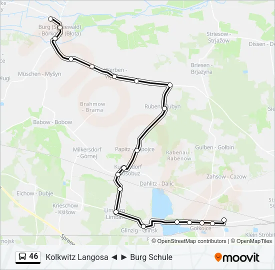 46 Bus Line Map