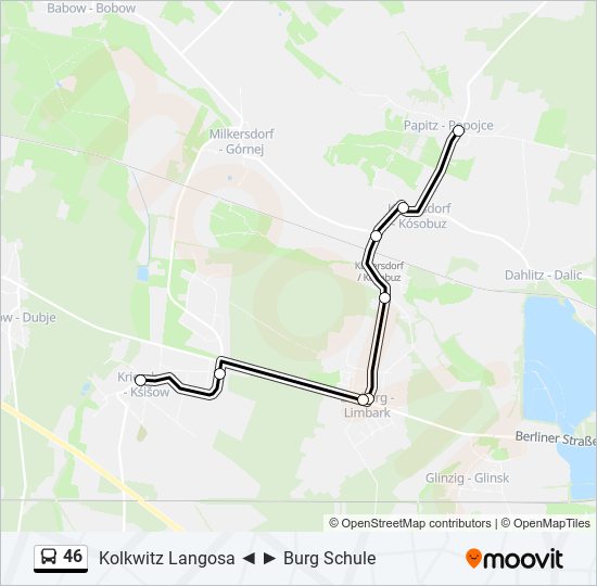 46 bus Line Map