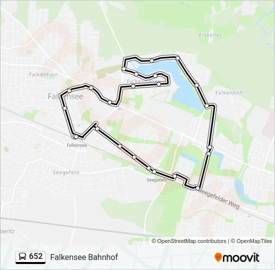 652 Bus Line Map