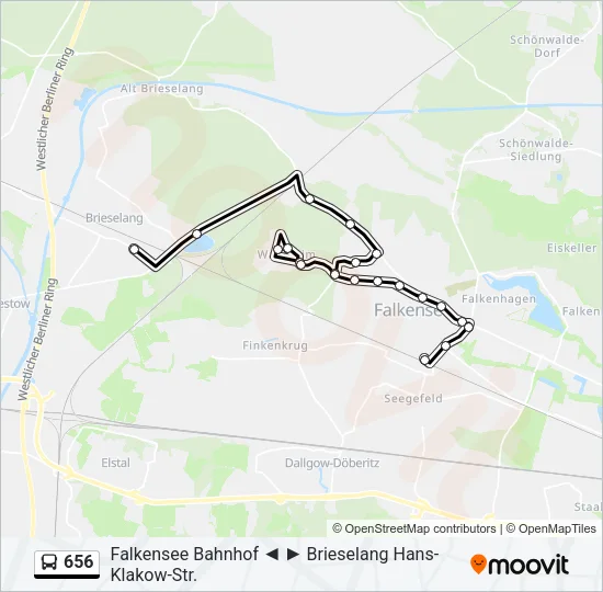 656 Bus Line Map