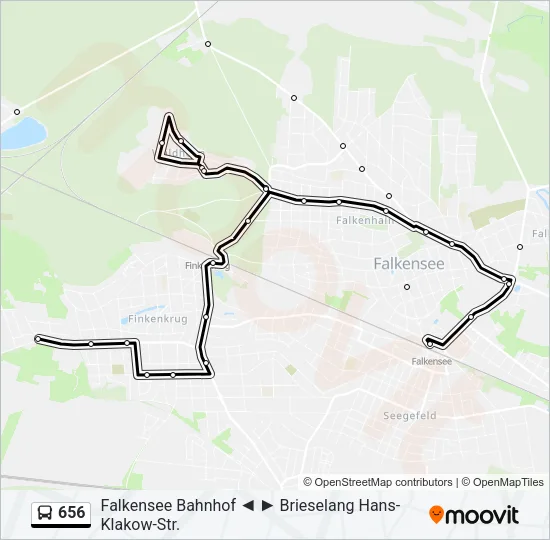 656 Bus Line Map