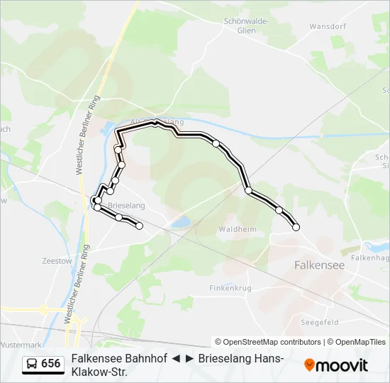 656 Bus Line Map