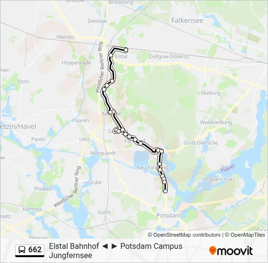662 Bus Line Map
