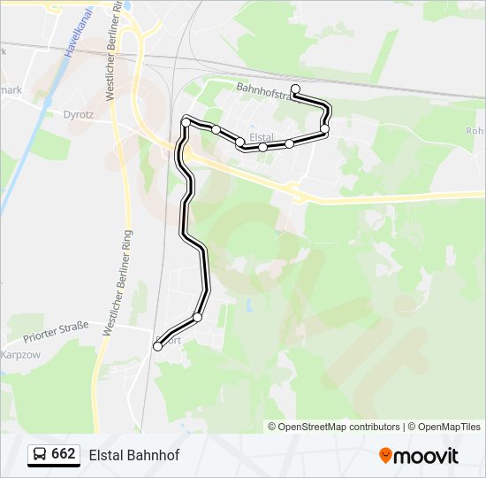 662 bus Line Map