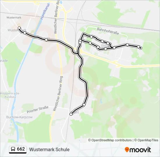 662 Bus Line Map