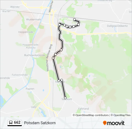 662 Bus Line Map