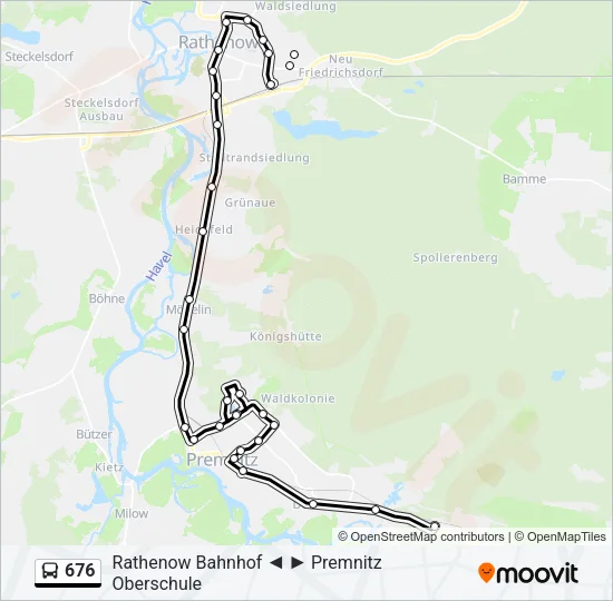 676 Bus Line Map