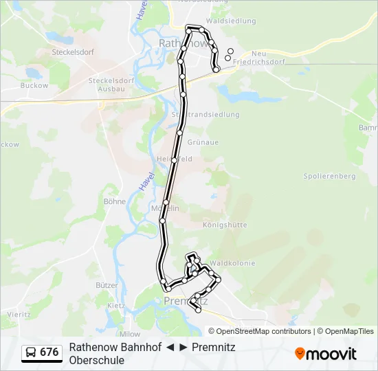676 Bus Line Map
