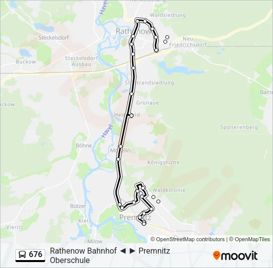 676 Bus Line Map