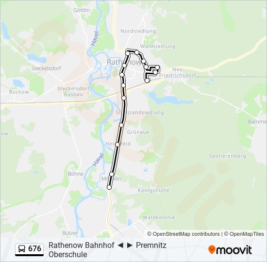 676 bus Line Map