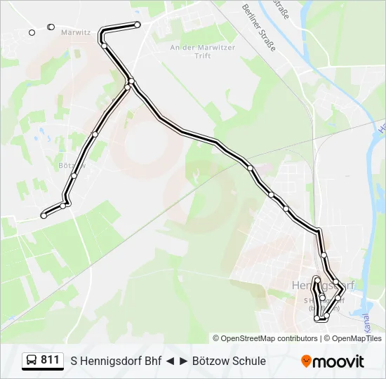 811 Bus Line Map