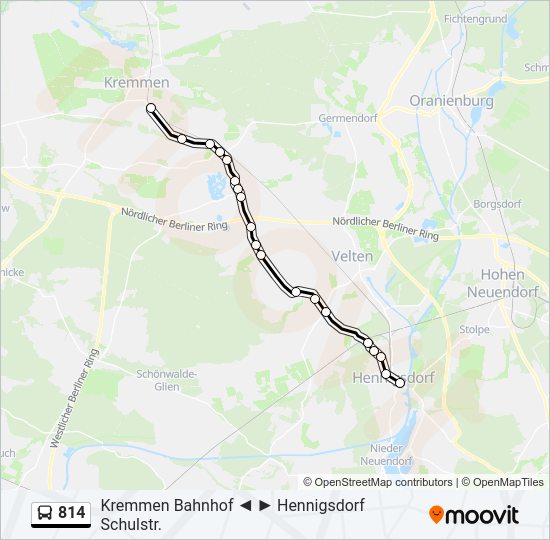 814 bus Line Map