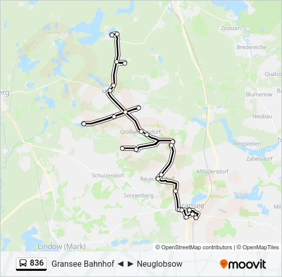 836 Bus Line Map