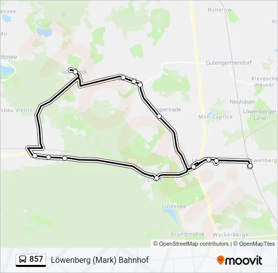 857 Bus Line Map