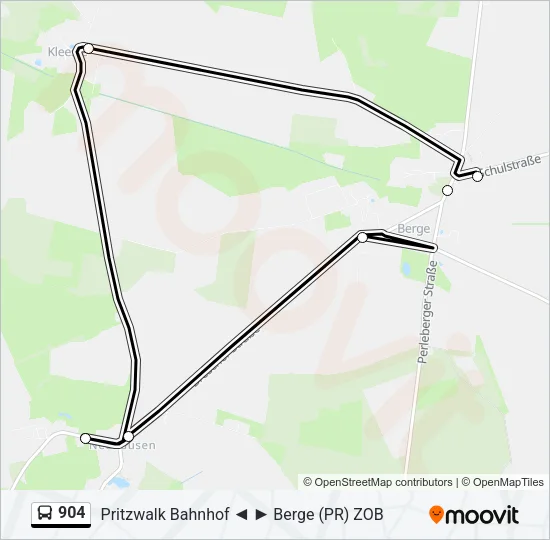904 Bus Line Map