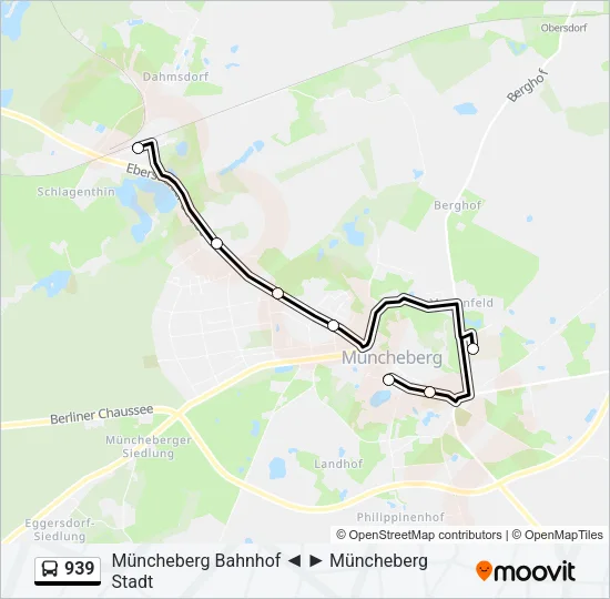 939 Bus Line Map