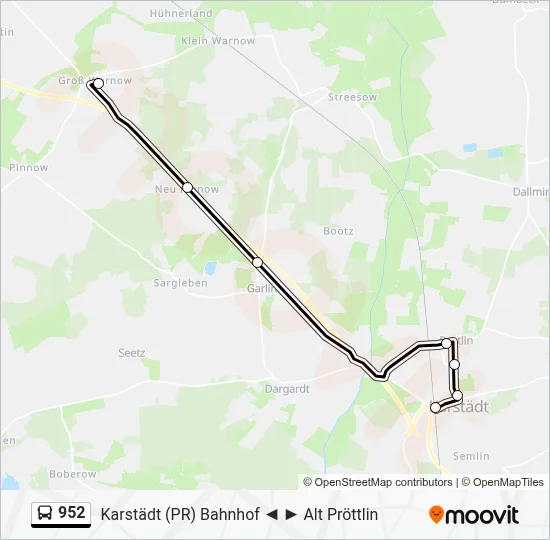 952 Bus Line Map