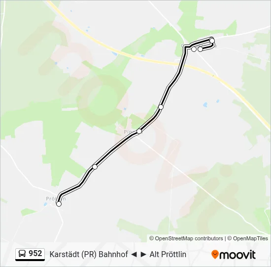 952 Bus Line Map