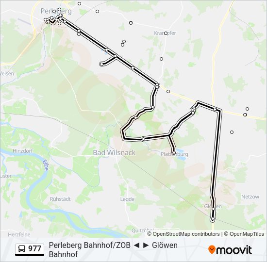 Автобус 977: карта маршрута