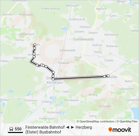 550 Bus Line Map