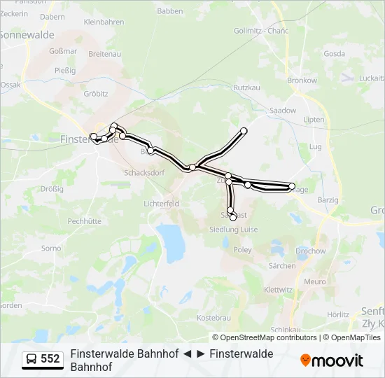 552 Bus Line Map