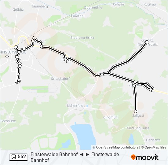 552 bus Line Map