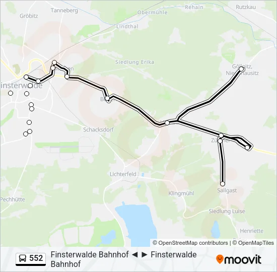 552 Bus Line Map