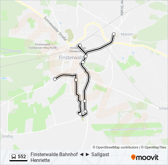 552 bus Line Map