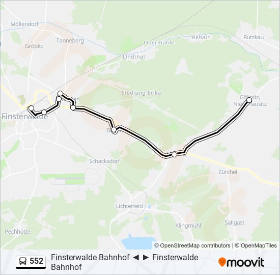 552 bus Line Map