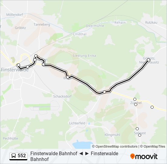 552 bus Line Map