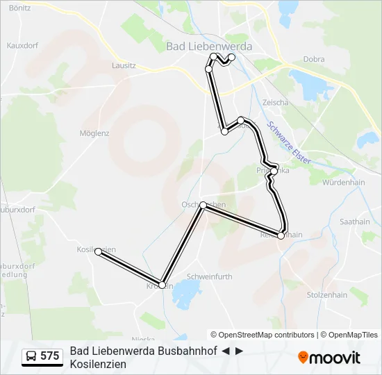 575 Bus Line Map