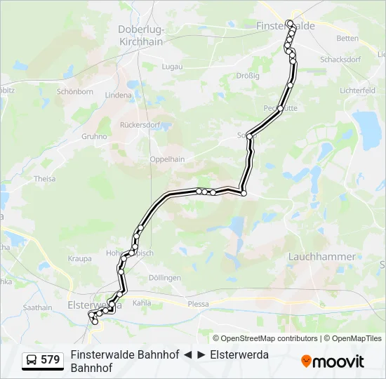 579 Bus Line Map
