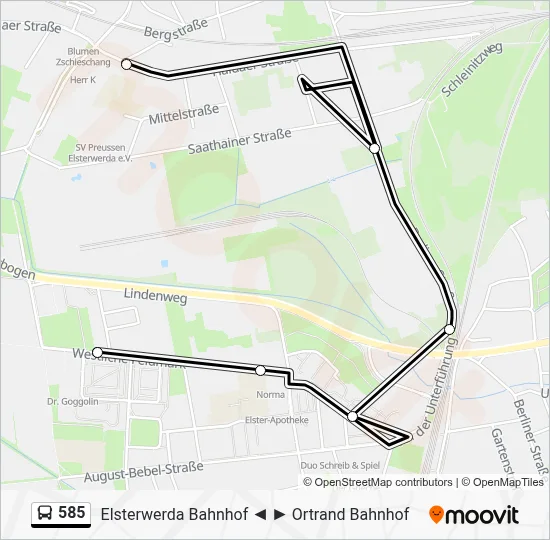 585 Bus Line Map