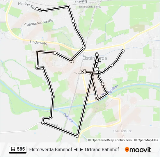 Автобус 585: карта маршрута