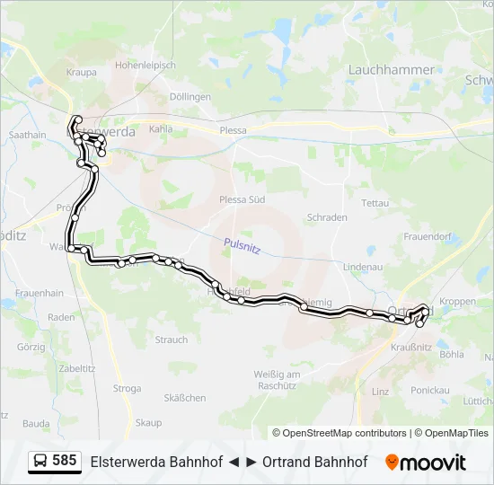 585 Bus Line Map