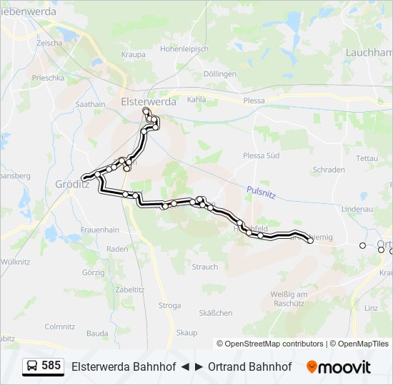 Buslinie 585 Karte