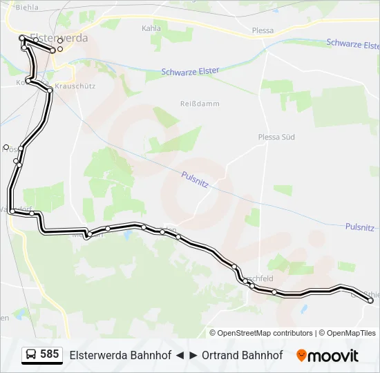 585 Bus Line Map