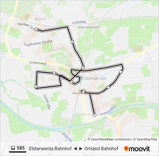 Автобус 585: карта маршрута