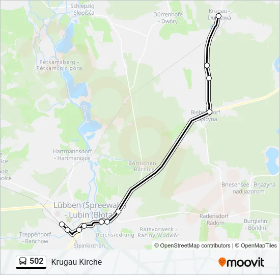 502 Bus Line Map