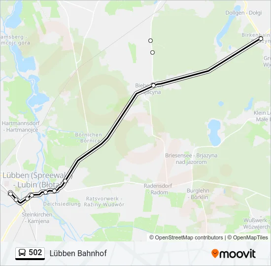 502 Bus Line Map