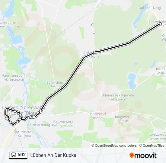502 Bus Line Map
