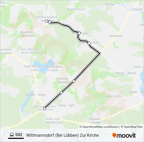 502 Bus Line Map